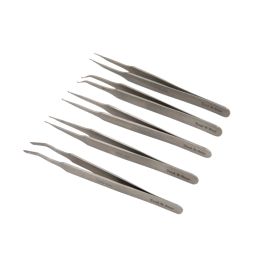 TATA 5-Piece Assorted Tweezers Kit 5-in-1 Stainless Steel Tweezer Set For Delicate Component Handling And Precision Work - RS7602 TATA 5-Piece Assorted Tweezers Kit 5-in-1 Stainless Steel Tweezer Set For Delicate Component Handling And Precision Work - RS7602 image 2