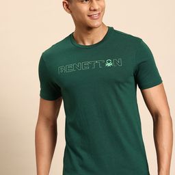 United Colors of Benetton Men Brand Logo Printed T-shirt-image-79