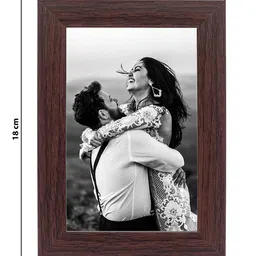 Golden Peacock Brown Textured Rectangular Photo Frame image 5