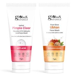Globus Naturals Herbal Pimple Clear & Pure Glow Ubtan Face Wash Combo-8