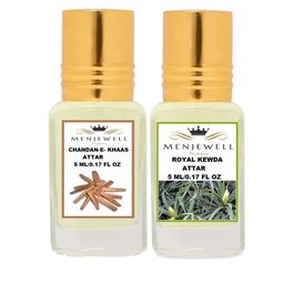 Menjewell Pack of 2 Chandan-E-Khaas & Royal Kewda Attar-17