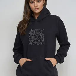 SPARROW Women Printed Hooded Sweatshirt-image-41