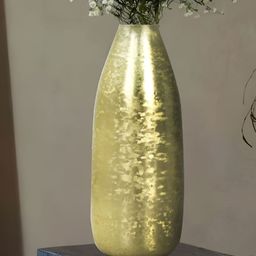 Royaloak Yellow Metal Flower Vase-image-50