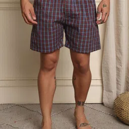 Mast & Harbour Checked Super Combed Cotton Boxer B02-S-image-44
