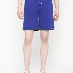 Fitz Cobalt Blue Slim Fit Shorts-image-31