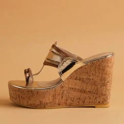 Eridani Women's Rosa Gold Toe Ring Wedges-picture-11