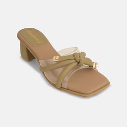 DressBerry Solid Block Heel Sandals with Bows-11