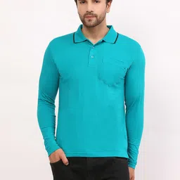 ALARM Men Polo Collar Pockets T-shirt-91