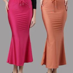 TWIN BIRDS Fuchsia & Peach Plain Saree Shapewear - Pack Of 2-picture-9