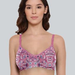 Lyra Pink Cotton Printed T-Shirt Bra-image-17