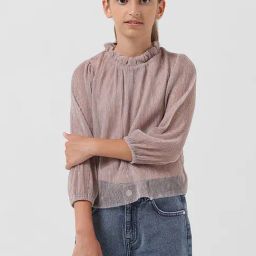 VERO MODA GIRL Pink Shimmer Top-image-50