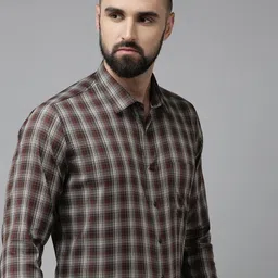 Van Heusen Slim Fit Checked Formal Shirt-image-45