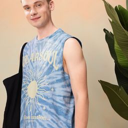 Mast & Harbour Dyed Graphic Printed Sleeveless Pure Cotton T-shirt-image-17