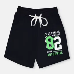 CHIMPRALA Kids Navy Blue & Green Printed Pure Cotton Antimicrobial Shorts-image-64