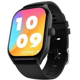 Hammer Polar 2.01 inch IPS Always on Display, Advanced Bluetooth Calling Smartwatch (Jet Black)-0