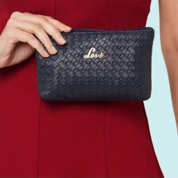 Lavie Bottega Navy Synthetic Textured Pouch-20