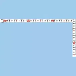 Shinwa Rules Curved Scale Flat White for Measurement 320(160)x15x1 mm, 62070103-42