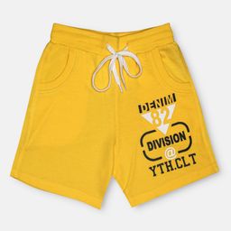 CHIMPRALA Kids Yellow & Black Printed Pure Cotton Antimicrobial Shorts-17