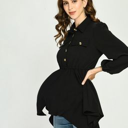 IUGA Women Maternity Shirt Style Longline Top-image-42