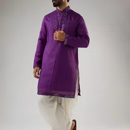 sven suits Floral Embroidered Thread Work Mandarin Collar Straight Kurta-picture-37