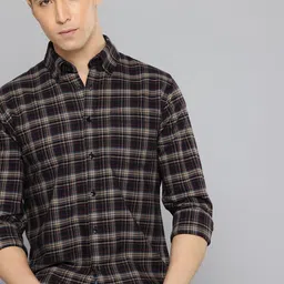 Flying Machine Pure Cotton Slim Fit Checked Casual Shirt-picture-36