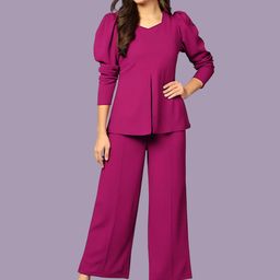 SRUTVA FASHION V-Neck Top With Palazzo Co-Ords-24