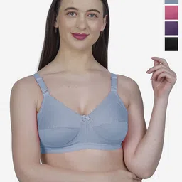 SHYAM SONS FLAIR Pack Of 4 Full Coverage Non Padded Minimizer Bra-picture-15