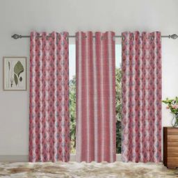 Hosta Homes Pink Polyester Door Curtains-picture-19
