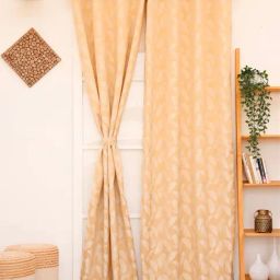 Ariana Vera FEATHER Beige Polyester 7 ft Door Curtain-image-60