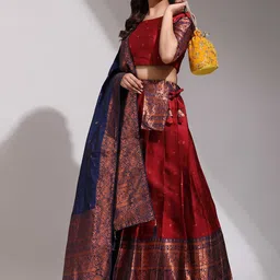 DIVASTRI Semi-Stitched Lehenga & Unstitched Blouse With Dupatta-17