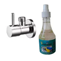 GENERIC Turbo Angle Valve Stainless Steel Chrome Finish Silver, FG1037-76