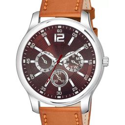 Gopal Shopcart Unisex Round Dial Analogue Watch 1017 BRO D Beige Strap L-image-71