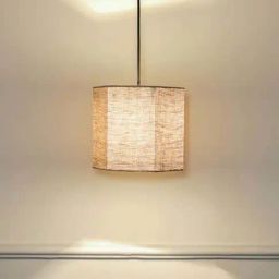 Kapoor E Illuminations Beige Cotton Pleated Shade Pendant Light-image-92