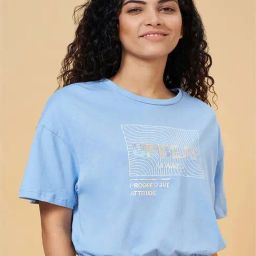 Ajile by Pantaloons Blue Cotton Printed Top-image-87