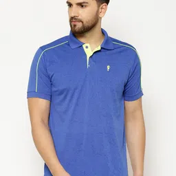 EPPE Men Blue Solid Polo Collar T-shirt-picture-32