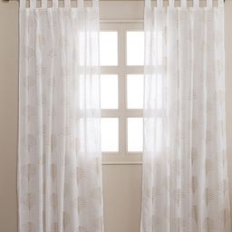 HOMEMONDE White & Gold-Toned 2 Pieces Floral Printed Sheer Window Curtains-picture-44