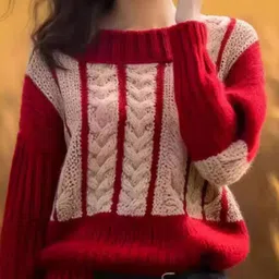 StyleCast Women Cable Knit Round Neck Pullover Sweater-43