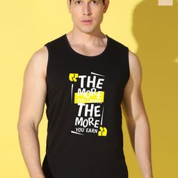 WOOSTRO Pack Of 2 Printed Combed Cotton Gym Vests VWS26(MORE BLACK)(RUN RUST)-4