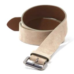 American Eagle Beige Leather Casual Belt for Men-image-68
