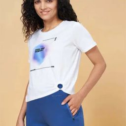 Ajile by Pantaloons White Cotton Printed Top-image-84