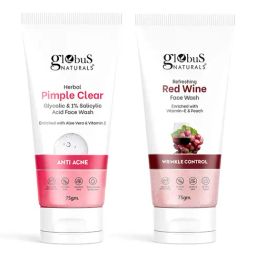 Globus Naturals Herbal Pimple Clear & Refreshing Red Wine Face Wash Combo-17
