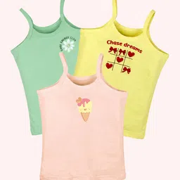 KiddoPantiPack Of 3 Cotton Camisoles-31