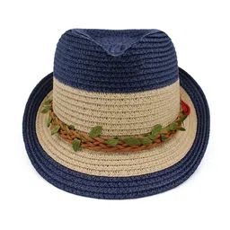 JENNA Kids Colourblocked Threaded & Applique Trilby Hat-23