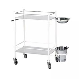 Sarvagya Surgical Dressing Trolley in Mild Steel Tubes Body and Pre-Treated Epoxy Powder Coated Finish, SSPL563-38