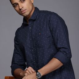Louis Philippe Jeans Slim Fit Opaque Printed Pure Cotton Casual Shirt-image-59