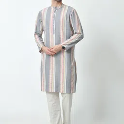 BAESD Men Striped Thread Work Kurta-picture-48