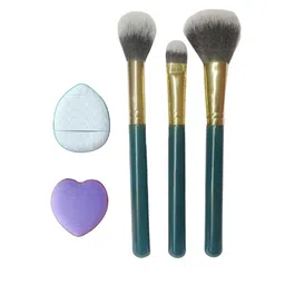 Facejewel Set Of 5 Makeup Brush With Heart & Makeup Finger Puff-picture-26