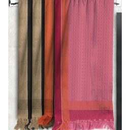 Athom Living 100% Premium Cotton Waffle Border Bath Towels Pack Of 4 - Multicolor-image-99