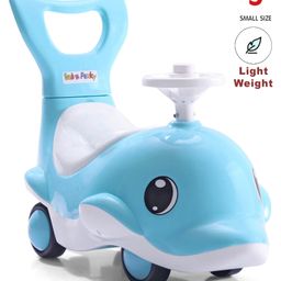 Manual Push Ride On Of Dolfin Shape - Blue-11