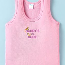 Tango Single Jersey Knit Sleeveless Vest with Tiger & Text Print - Pink-picture-26